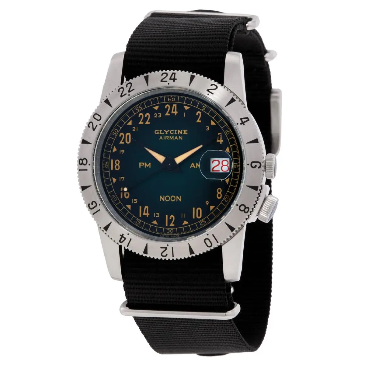 Airman Noon Purist Automatic Green Dial Unisex Watch GL0476 by Glycine