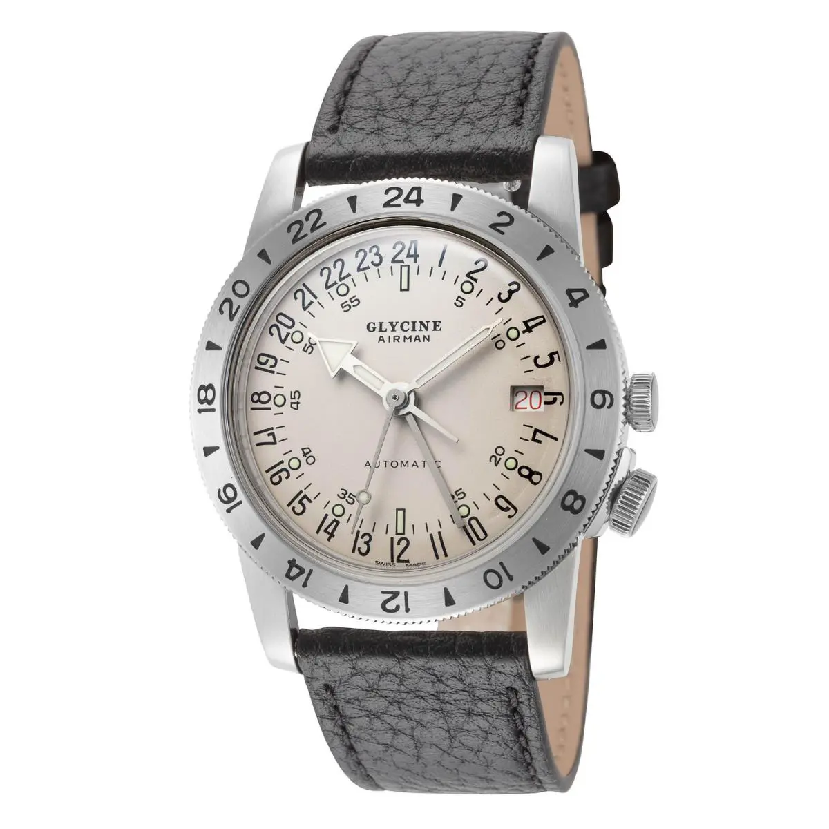 Men`s Airman No. 1 Gmt 36mm Automatic Watch GL0372 by Glycine