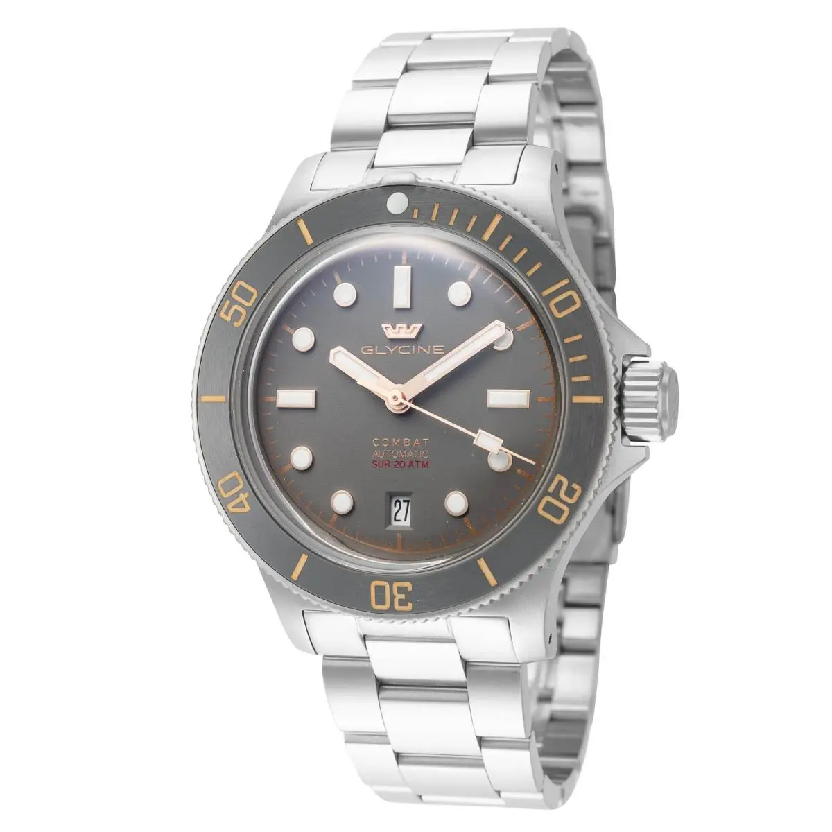 Glycine Men`s Combat Sub Box Ceramic 41mm Automatic Watch GL0525