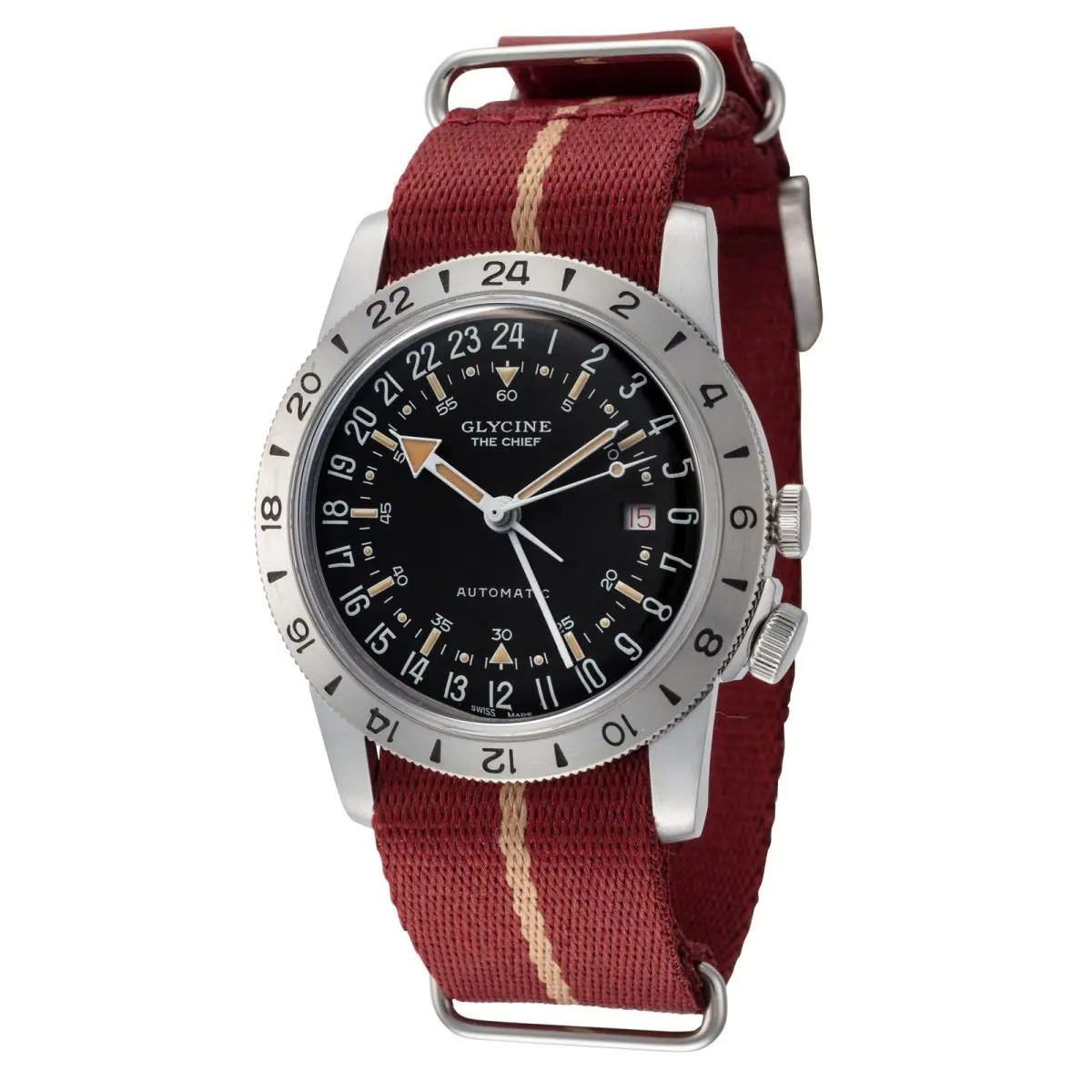 Unisex Airman The Chief Gmt 40mm Automatic Watch GL0472 by Glycine