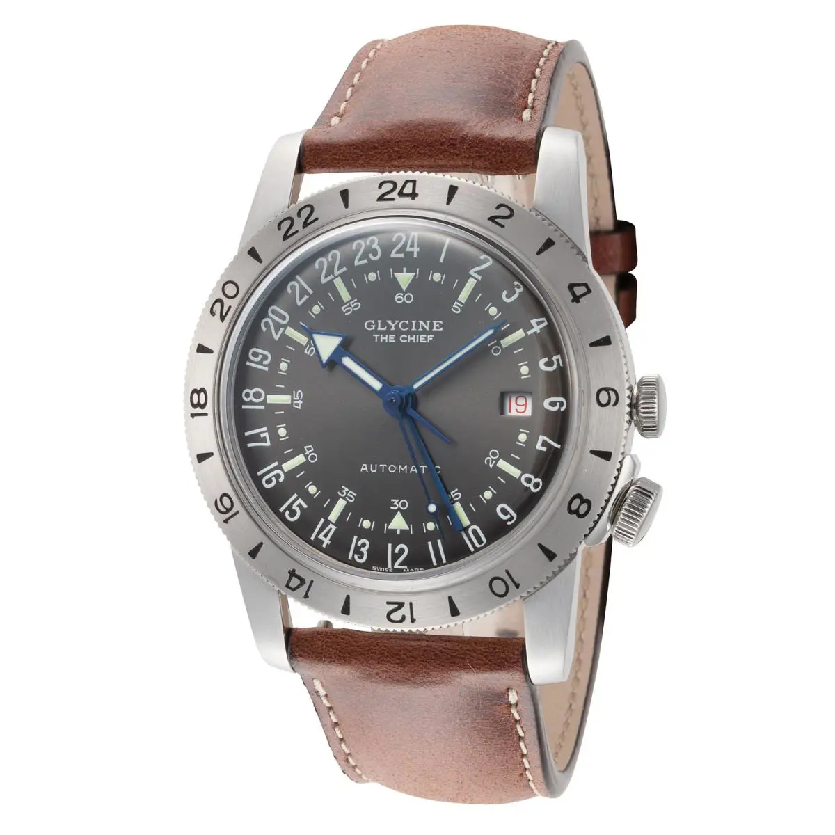 Men`s Airman Vintage Purist 40mm Automatic Watch GL0303 by Glycine