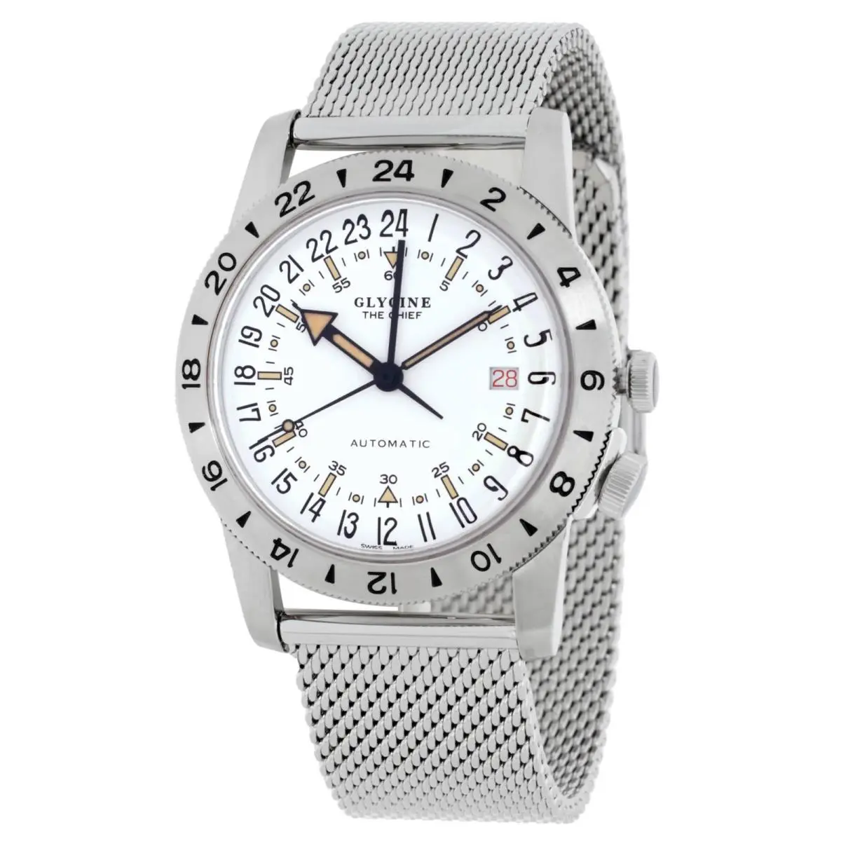 Airman Vintage The Chief Automatic White Dial Unisex Watch GL0466 by Glycine