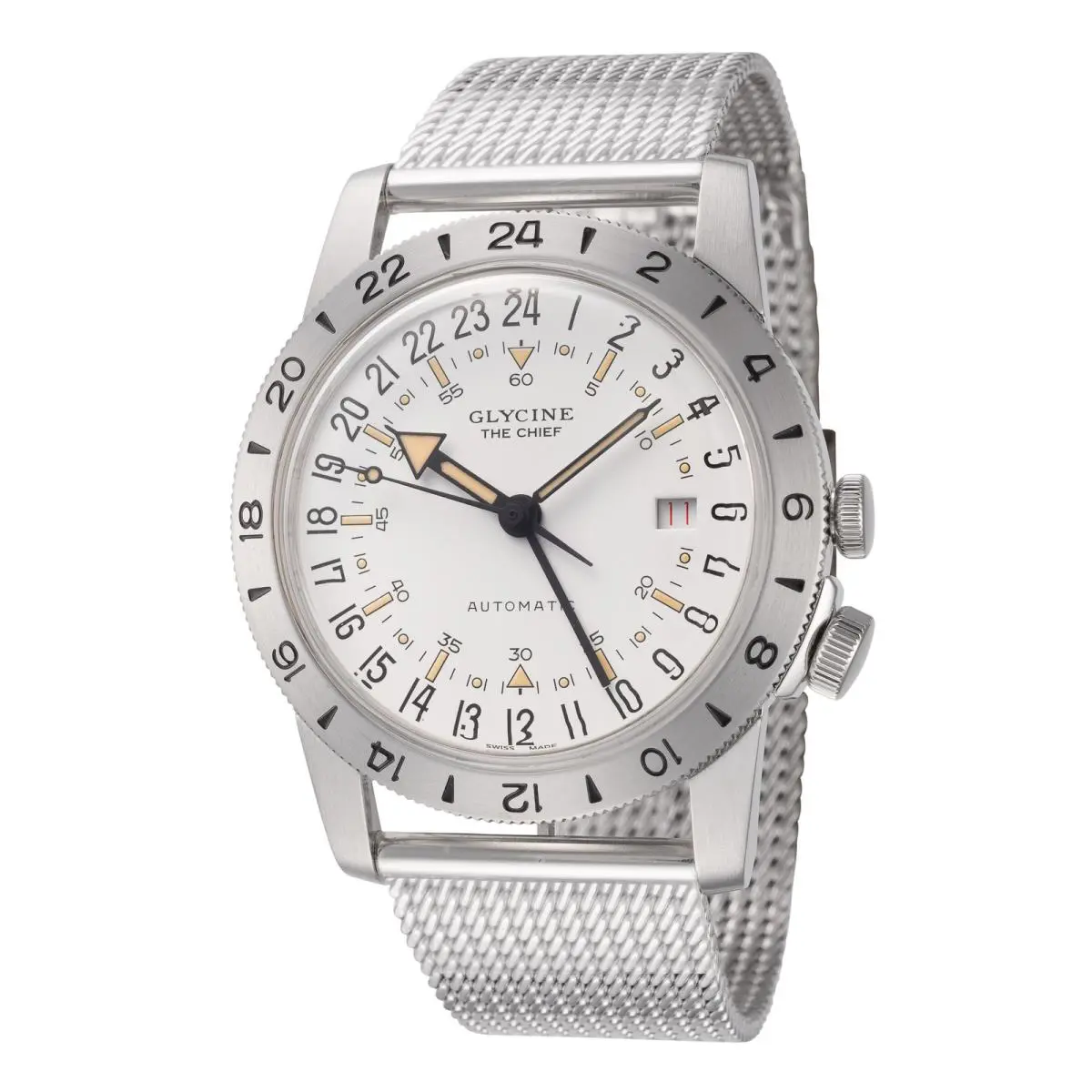 Men`s Airman The Chief Gmt 40mm Automatic Watch GL0466 by Glycine