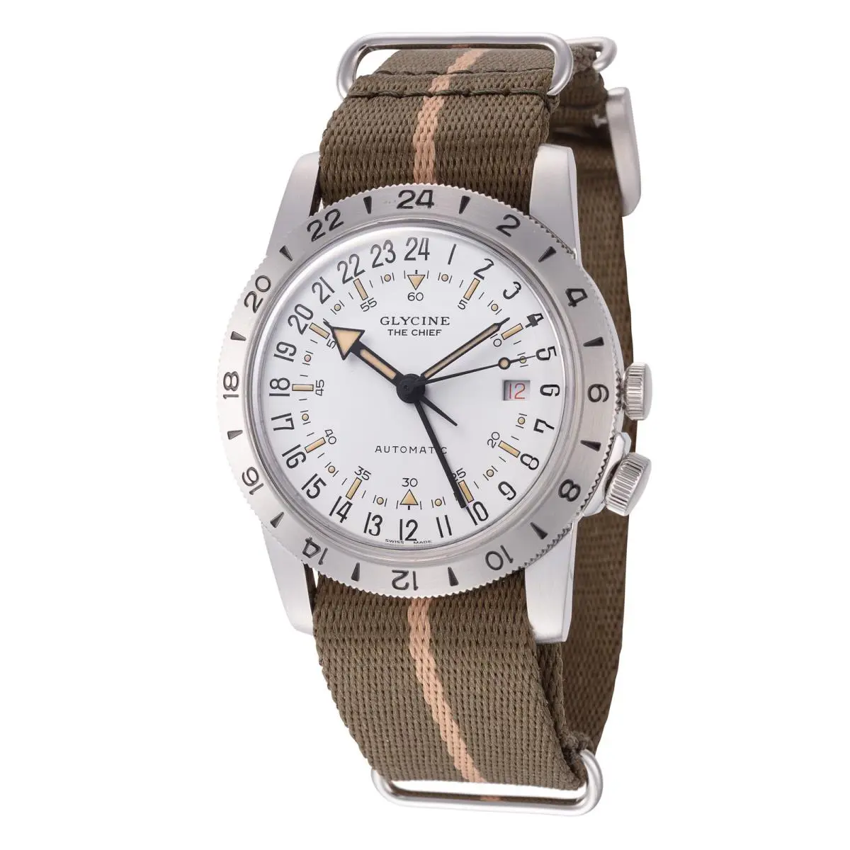 Men`s Airman The Chief Gmt 40mm Automatic Watch GL0473 by Glycine