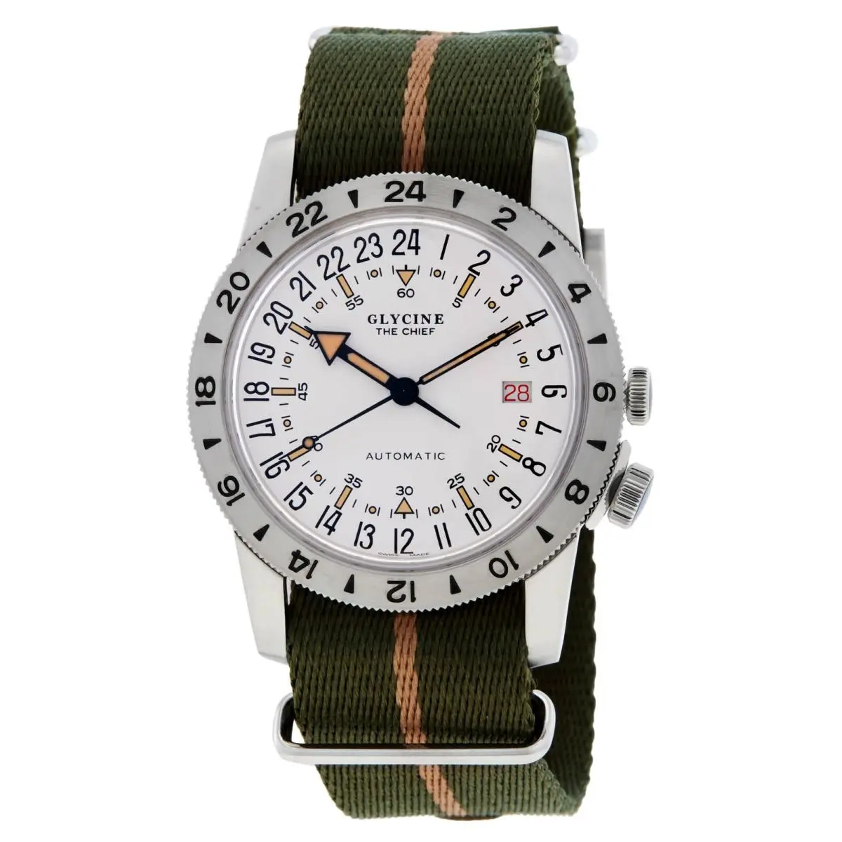 Airman Vintage The Chief Purist Automatic White Dial Men`s Watch GL0475 by Glycine