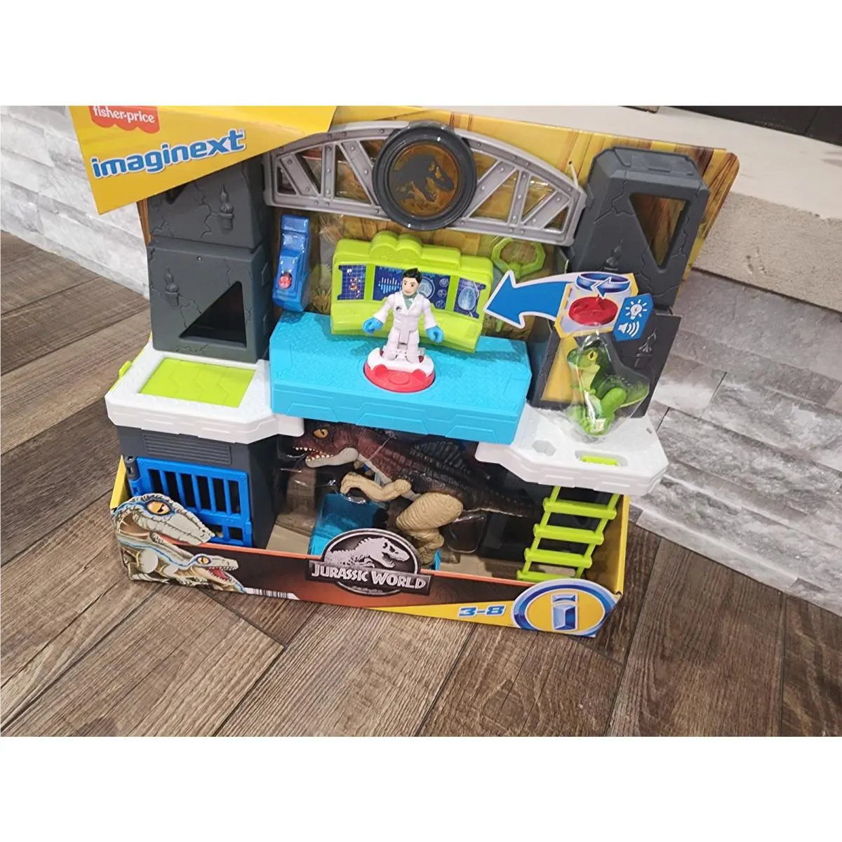 Imaginext Jurassic World Dinosaur Toys Scan Glow Dino Playset Lights Sound