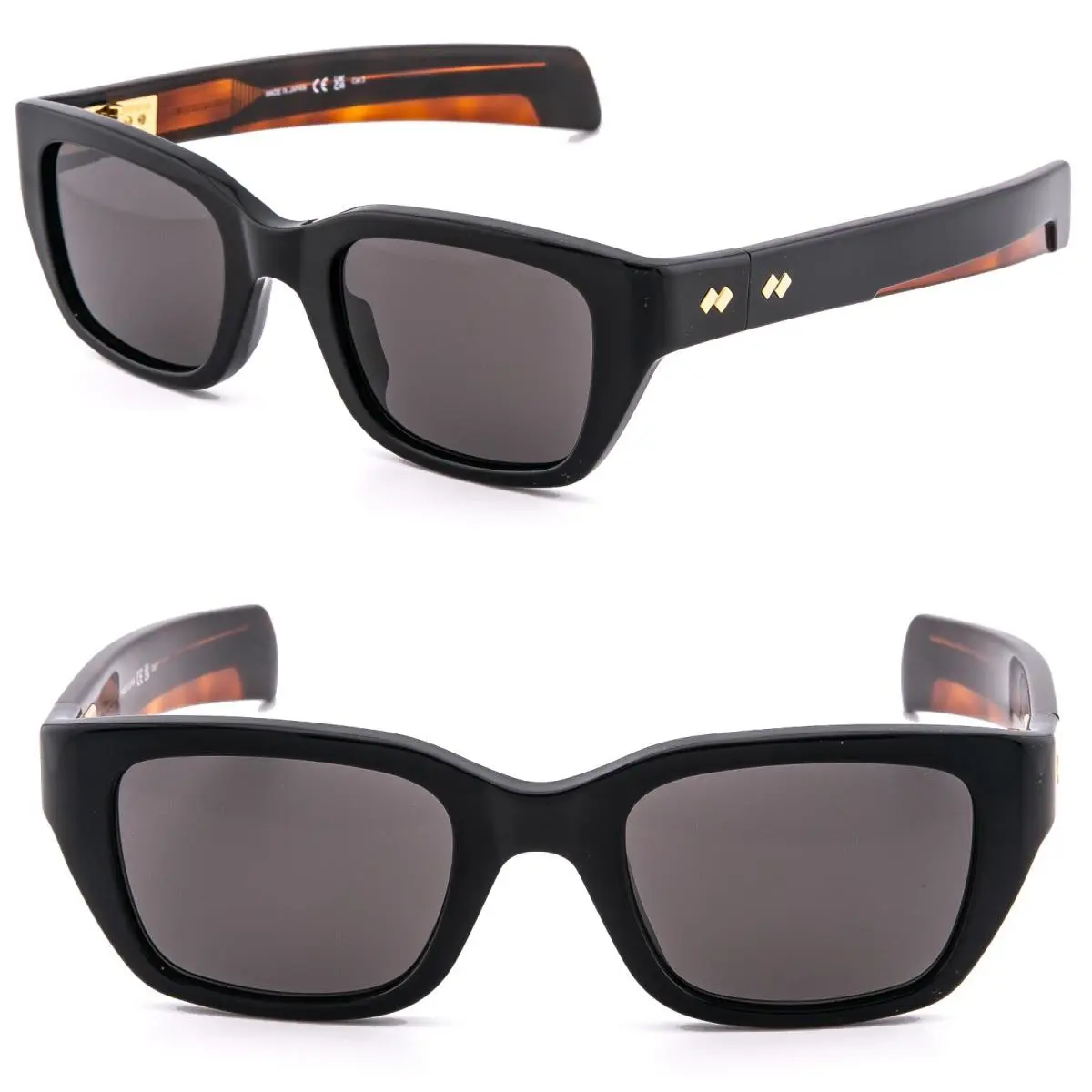 Bottega Veneta 1393 BV1393S Dizzy Black Intrecciato Unisex Bold Sunglasses 001