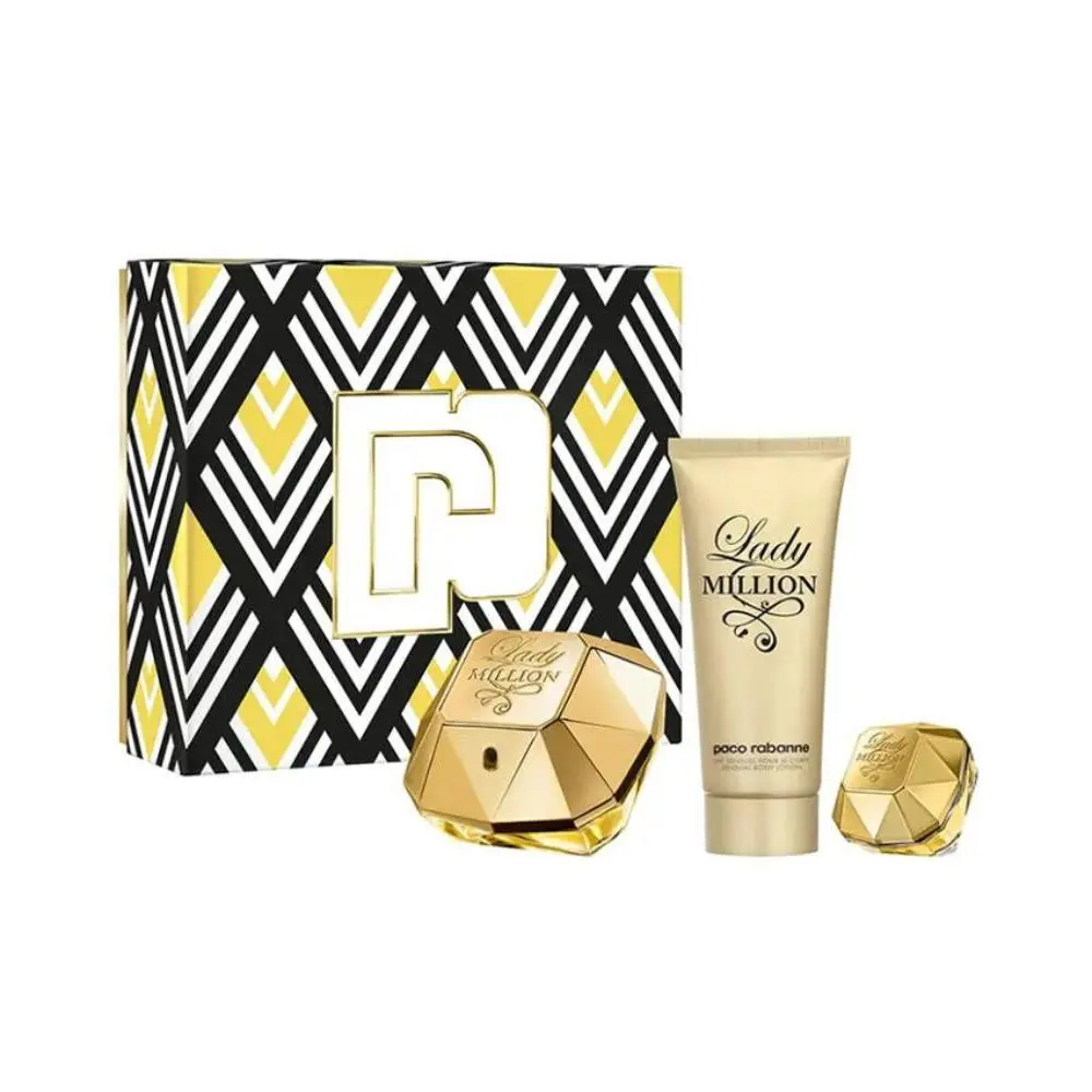 Paco Rabanne Lady Million Eau de Parfum Spray 80ml Gift Set For Women