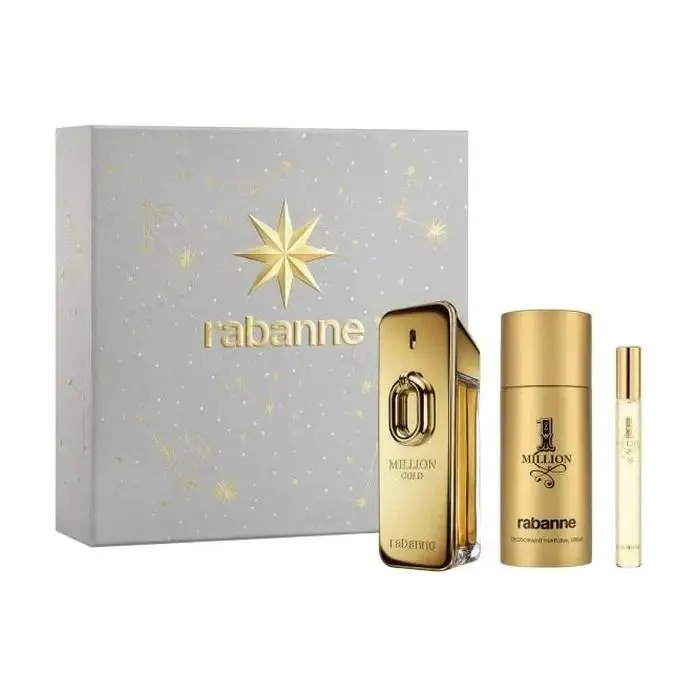 1 Million Gold Intense 3 Piece 3.4 Oz Eau De Parfum Spray by Paco Rabanne- Men