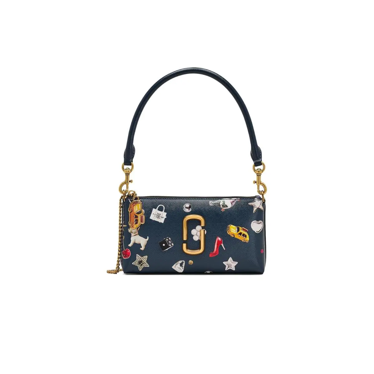 Woman`s Handbags Marc Jacobs The Trinket Snapshot Convertible Shoulder Bag - Navy Multi, Exterior: Multicolor
