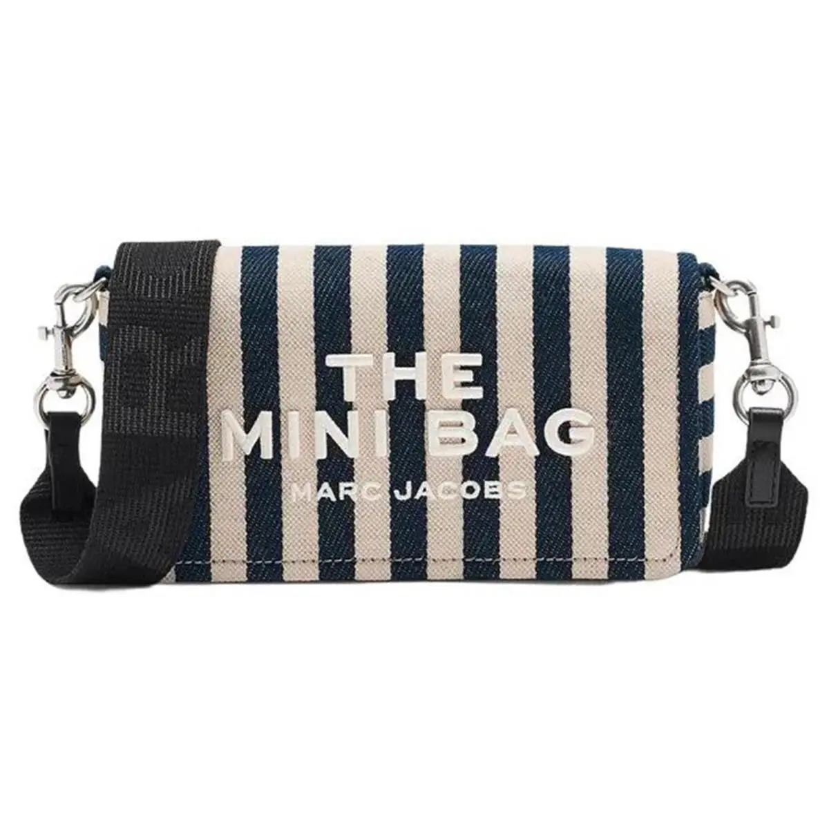 Marc Jacobs Women`s The Stripe Canvas Mini Bag Blue Sea Multi One Size 2S6SMN0