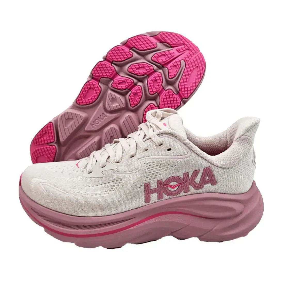 Hoka Clifton 10 Womens Shoes - Rose Cream/Dried Rose