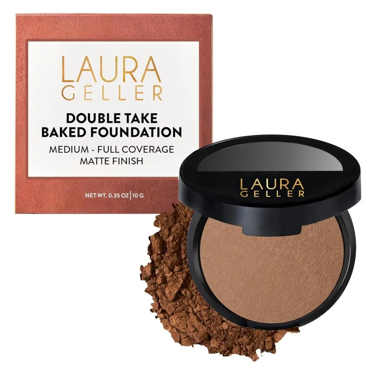 Laura Geller Buildable Toffee Powder Foundation - Smooth Finish - Oily Skin Friendly