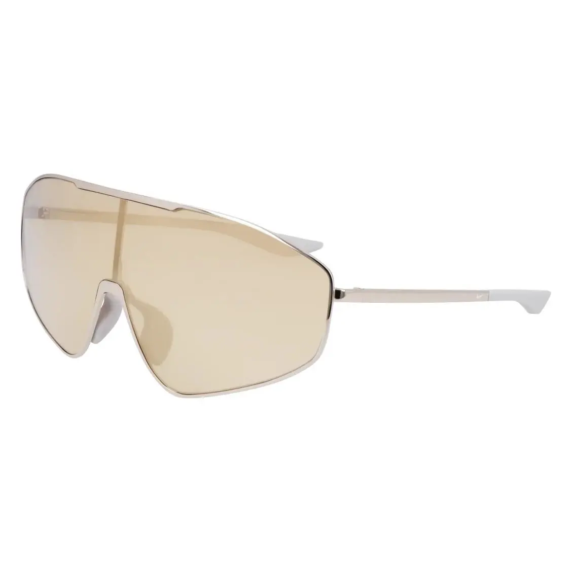 Nike IF0986X- 015 Silver Echo SHIELD-2 Sunglasses with Gold Mirror Lens