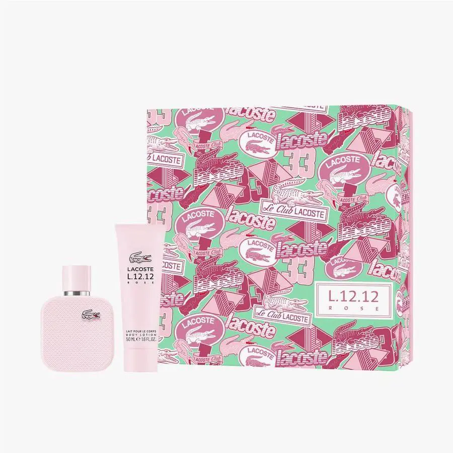 Lacoste Ladies Rose Eau Gift Set Fragrances 3616303464820