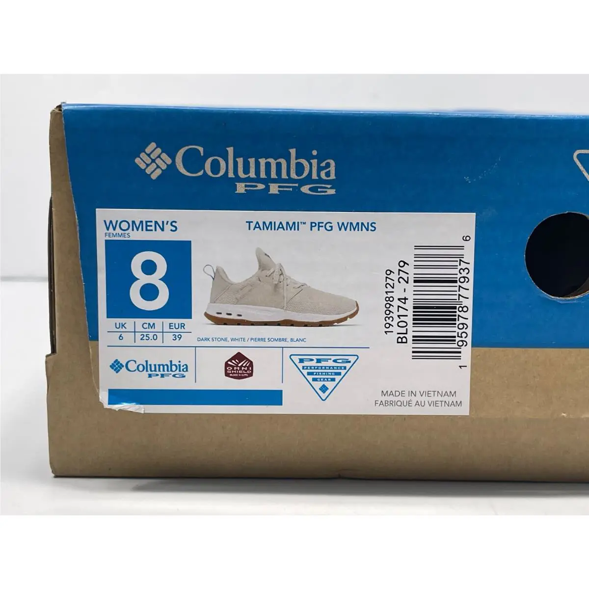 Columbia shoes - BL0174279 - BL0174-279 - DARK STONE WHITE (UPC: 195978779376) 10