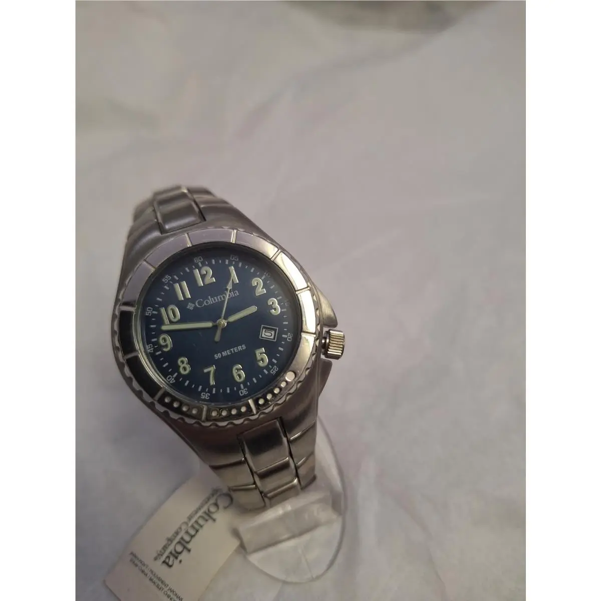 Columbia Men`s cl1008 Silver Stainless-steel Quartz Dress Watch Blue Dial
