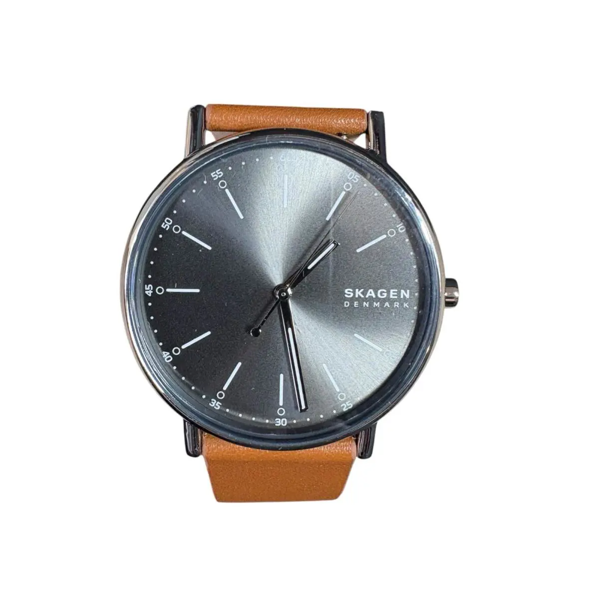 Skagen Men`s Signatur Watch in Gray and Brown Leather SKW6578