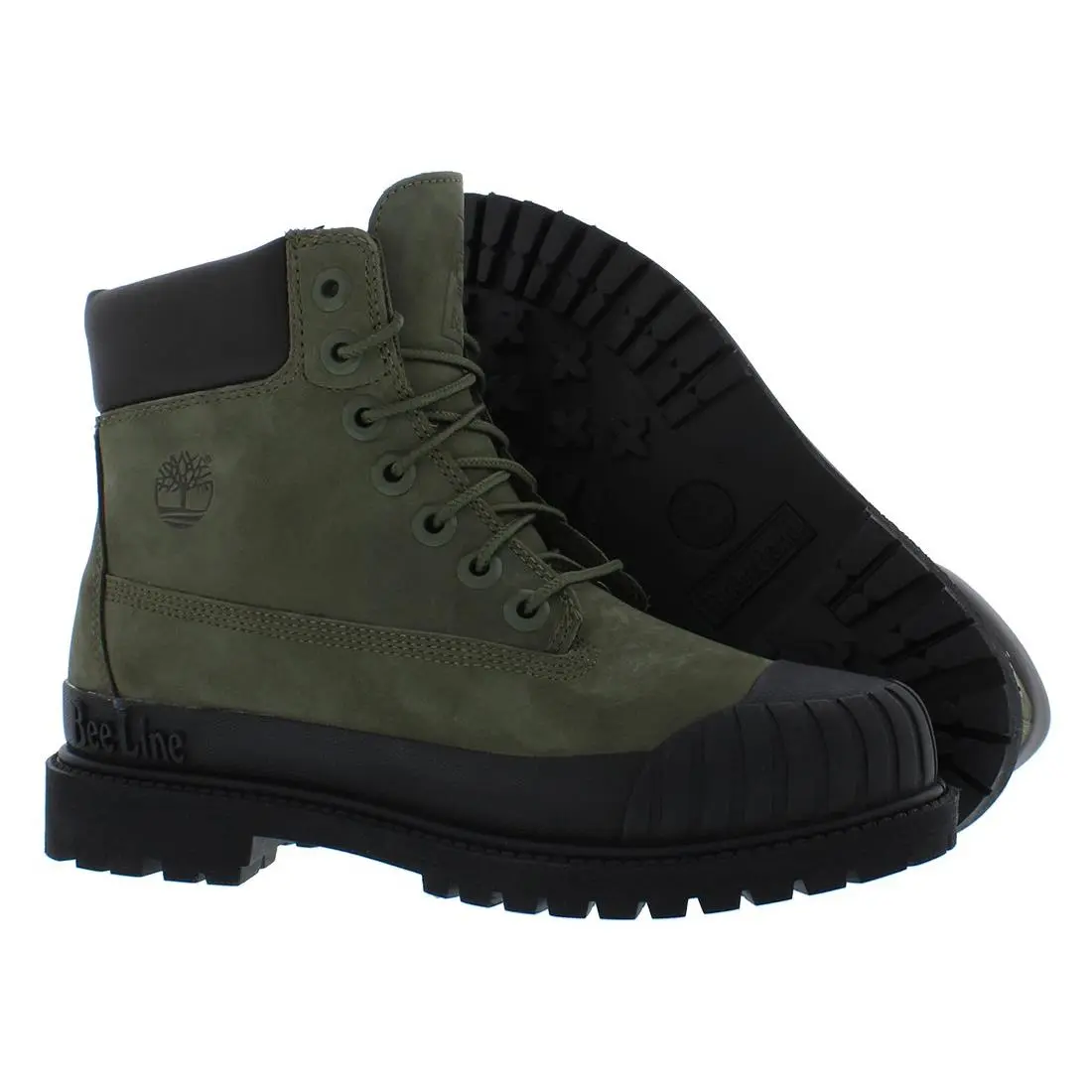 Timberland Heritage 6 Inch Waterproof Boot Womens Shoes Size 10 Color: Dark - Dark Green Nubuck, Main: Green