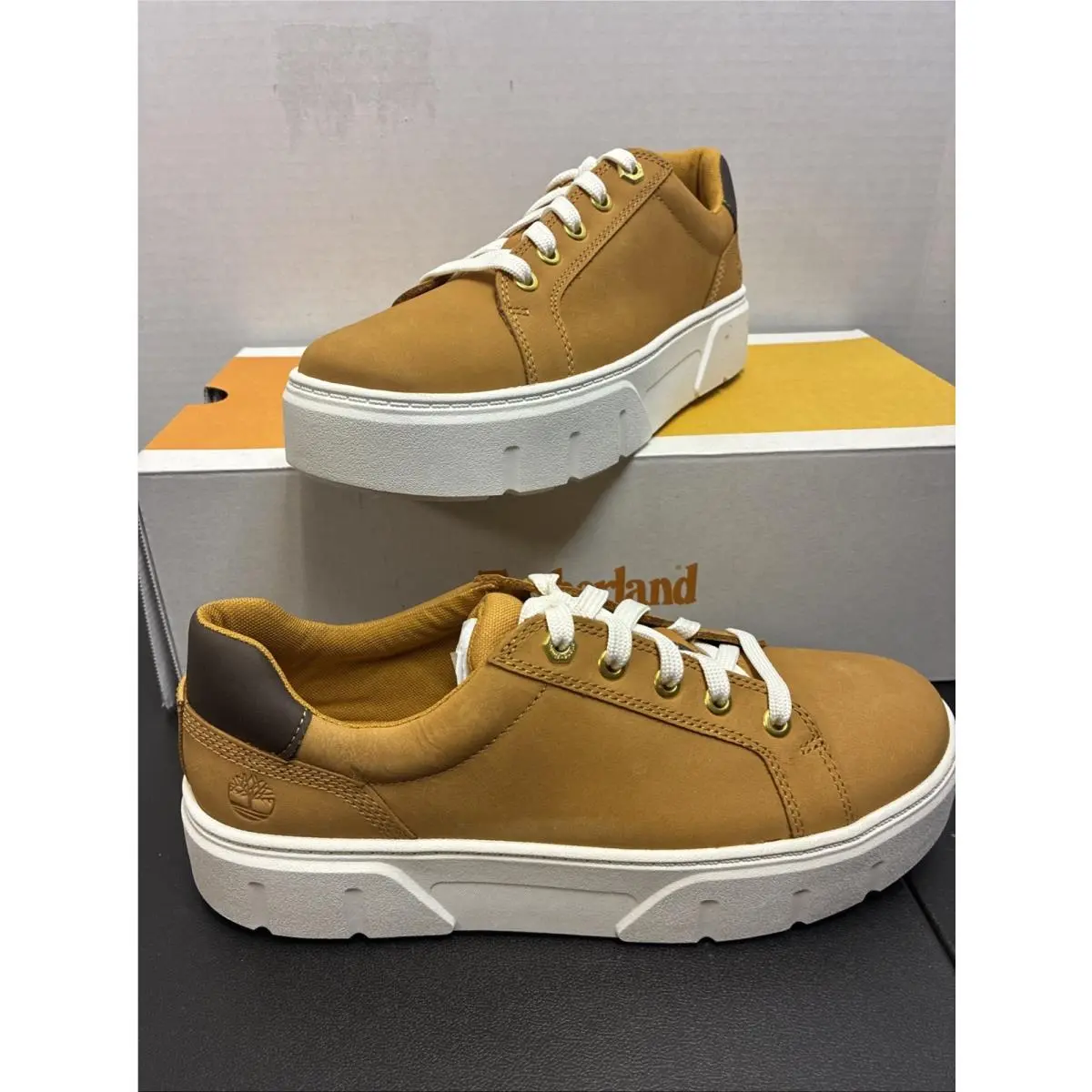 Timberland Women`s Laurel Court Casual Sneakers Size 9.5 TB0A64GZ 754 Wheat