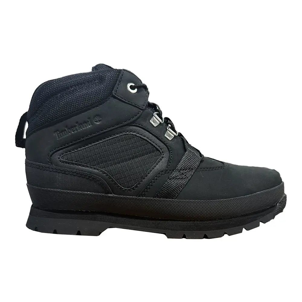 Big Kid`s Timberland Euro Hiker Mid Black Nubuck TB0A5SEG 001 - 5.5 - Black Nubuck