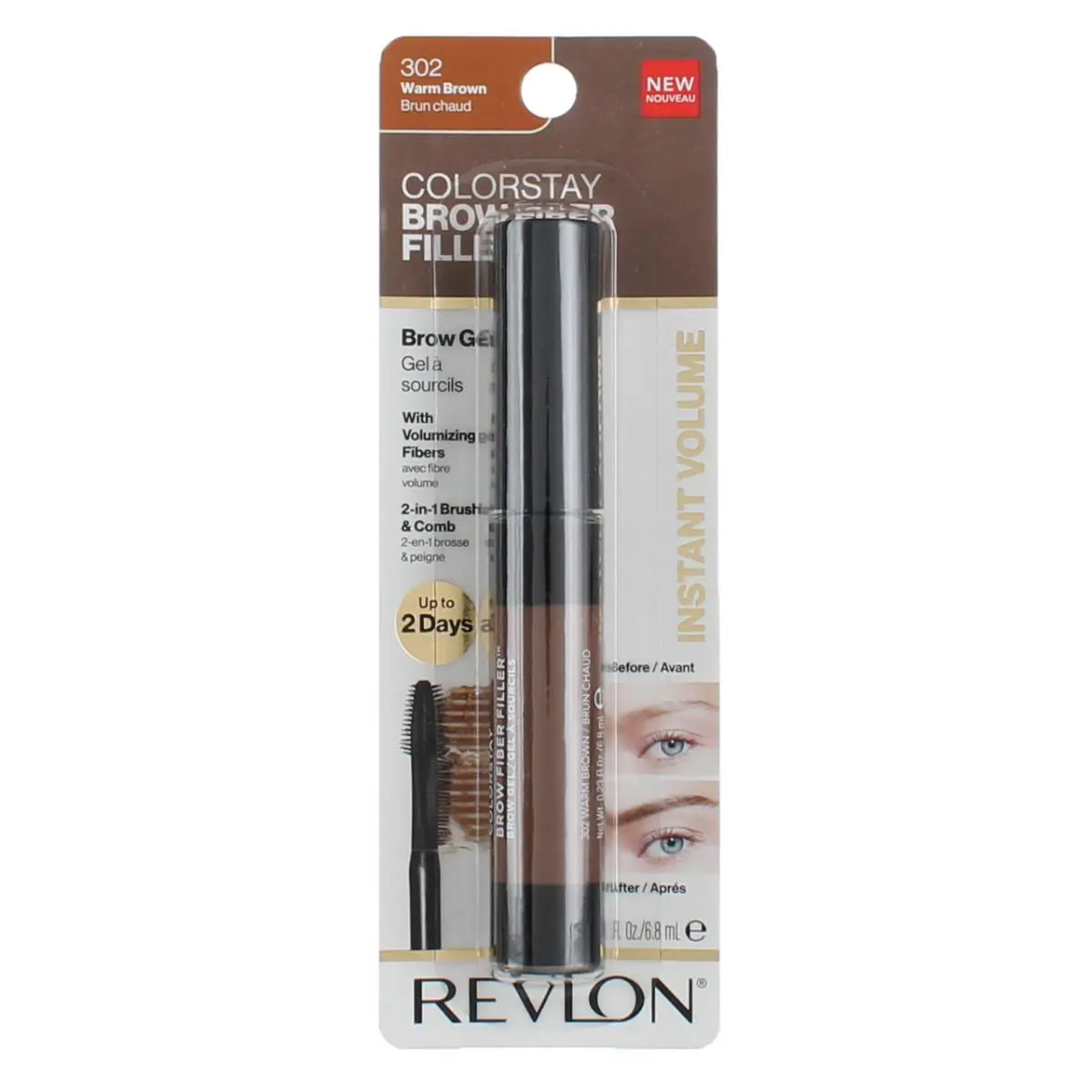 5 Pack Revlon Colorstay Eyebrow Color Warm Brown 302