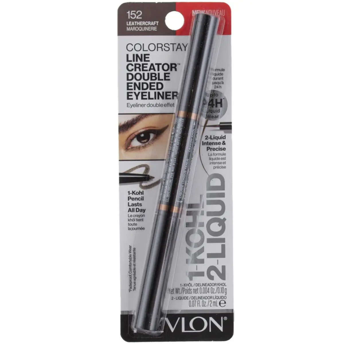 3 Pack Revlon Colorstay Double Ended Waterproof Eyeliner Leathercraft 152