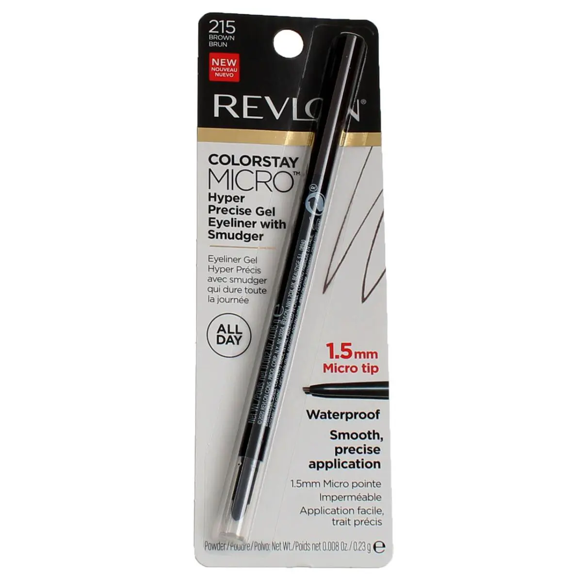 6 Pack Revlon Colorstay Micro Gel Waterproof Eyeliner Brown 215 0.008 oz