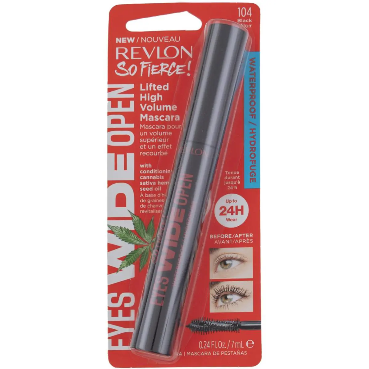 3 Pack Revlon So Fierce Eyes Wide Open Waterproof Mascara Black 104 0.24