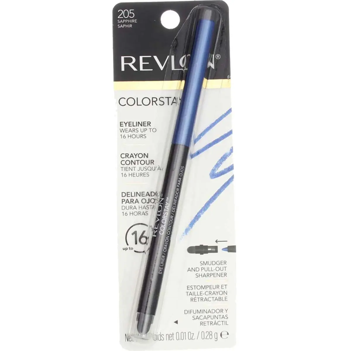 4 Pack Revlon Colorstay Waterproof Eyeliner Sapphire 205 0.01 oz