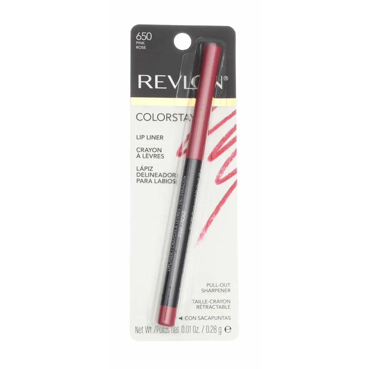 4 Pack Revlon Colorstay Lipliner Pink 650 0.01 oz - Pink