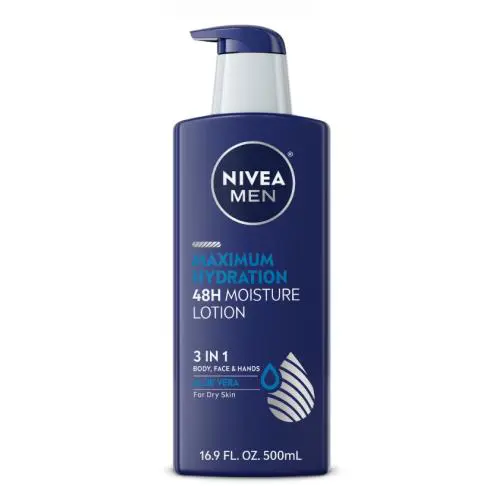 Nivea Men Maximum Hydration 3-in-1 Body Lotion 48-Hour Moisturizer 16.9 fl oz