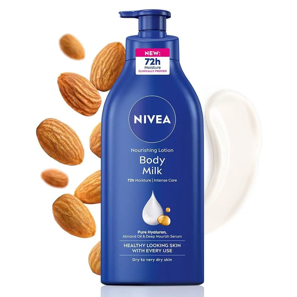Nivea Nourishing Body Milk 600ml Lotion Hyaluronic Acid 72Hr Hydration