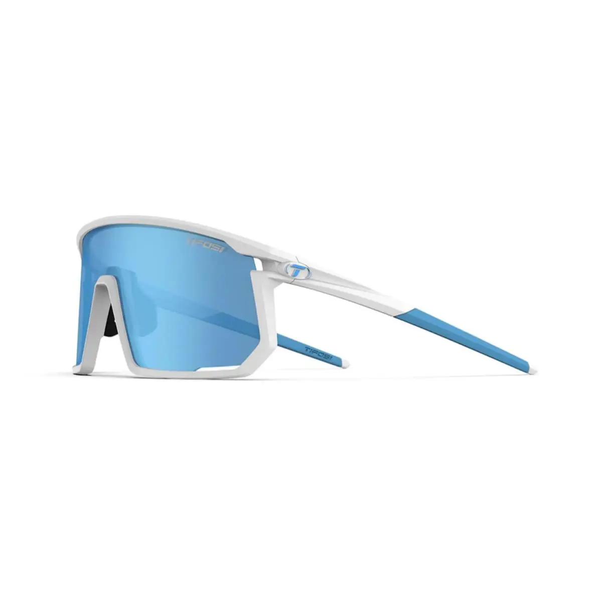Optics Moab Cycling Sunglasses Interchangeable Lenses Matte White - Clarion Blue + AC Red + Clear by Tifosi