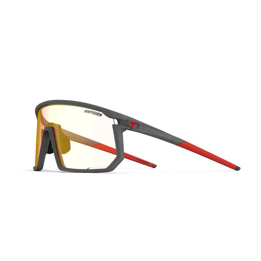 Optics Moab Cycling Sunglasses Interchangeable Lenses Satin Vapor - Clarion Red Fototec by Tifosi