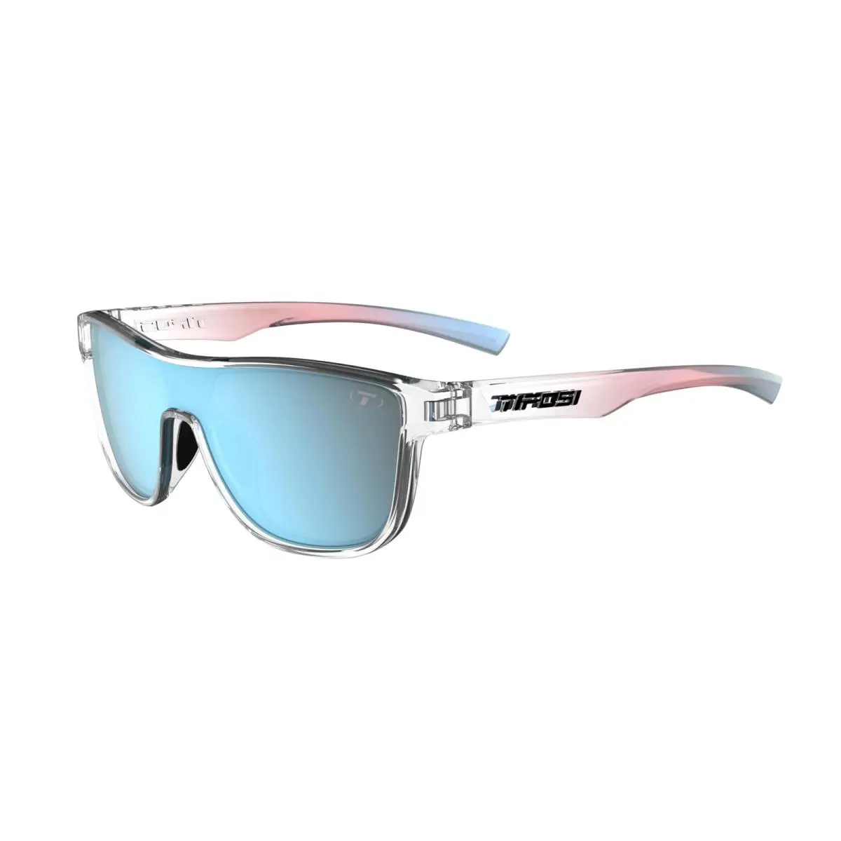 Optics Sizzle Sunglasses Avant Clear - Smoke Bright Blue Mirror Lens by Tifosi