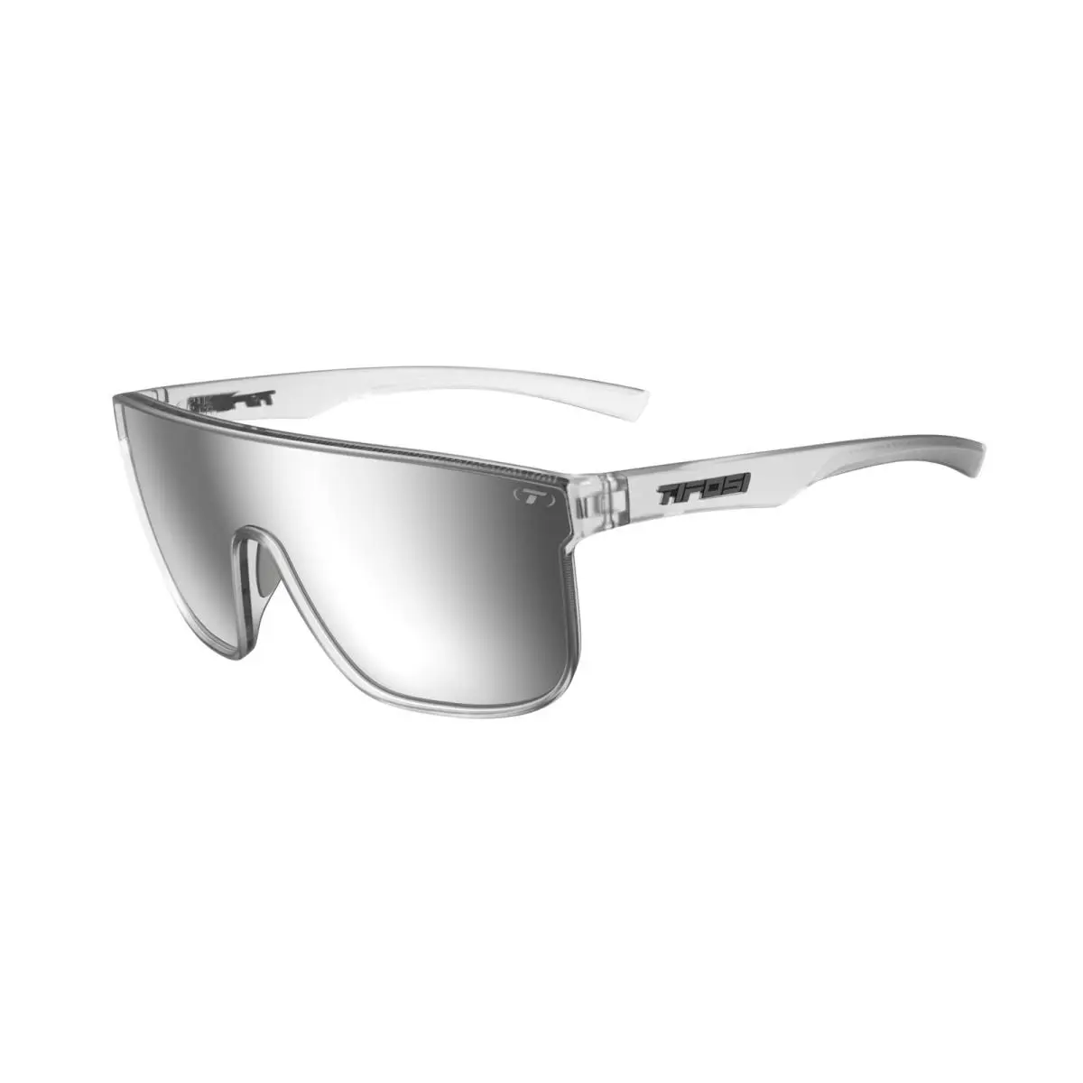 Tifosi Optics Sanctum XL Sunglasses Satin Clear Silver Mirror