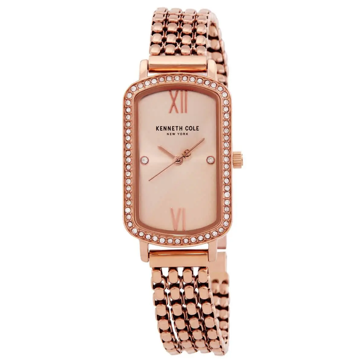 Kenneth Cole New York Quartz Crystal Rose Gold Dial Ladies Watch KCWLG0065801 - Dial: Rose Gold-tone, Band: Rose Gold-tone, Bezel: Rose Gold-tone