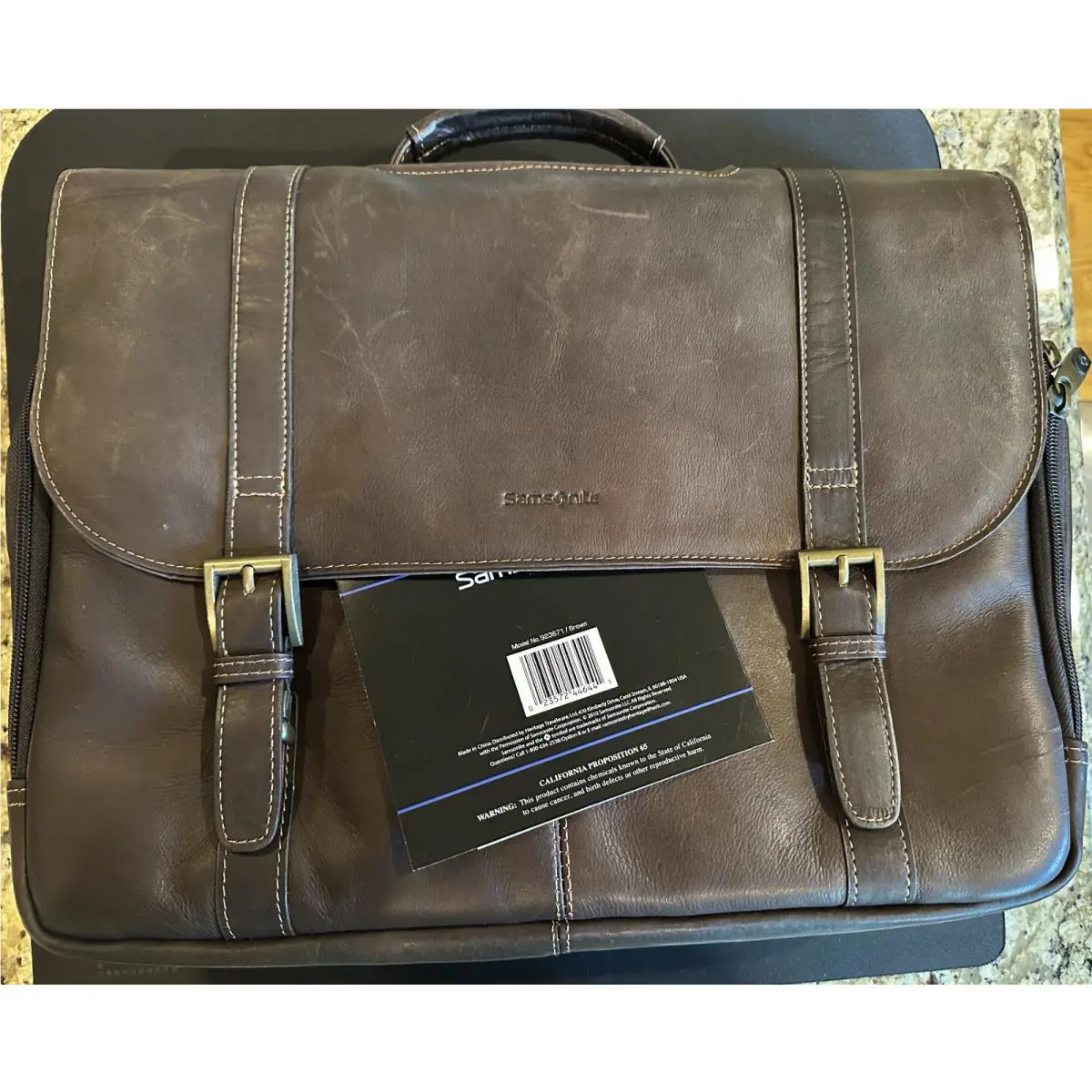 Samsonite Brown Leather Business Case w/ Tags