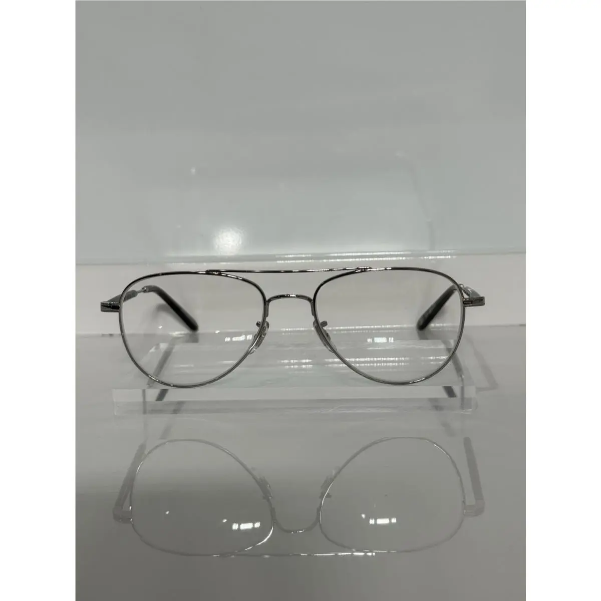 Garrett Leight Aviator Small Metal Retro Unisex Eyeglasses
