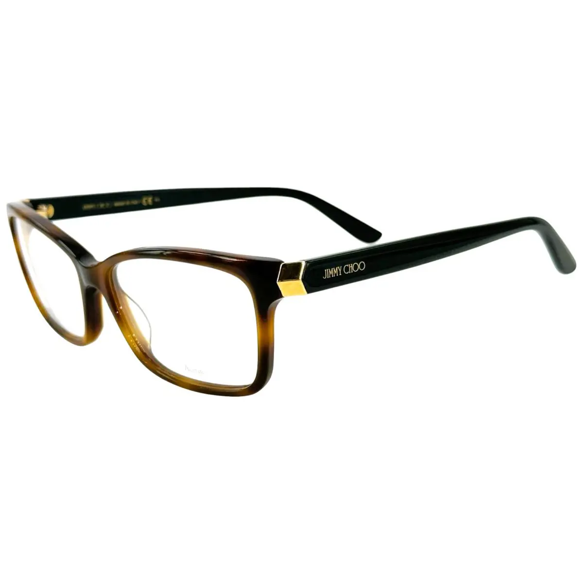 Jimmy Choo JC225 Womens Plastic Eyeglass Frame 0086 Havana 52-15 Italy w Case