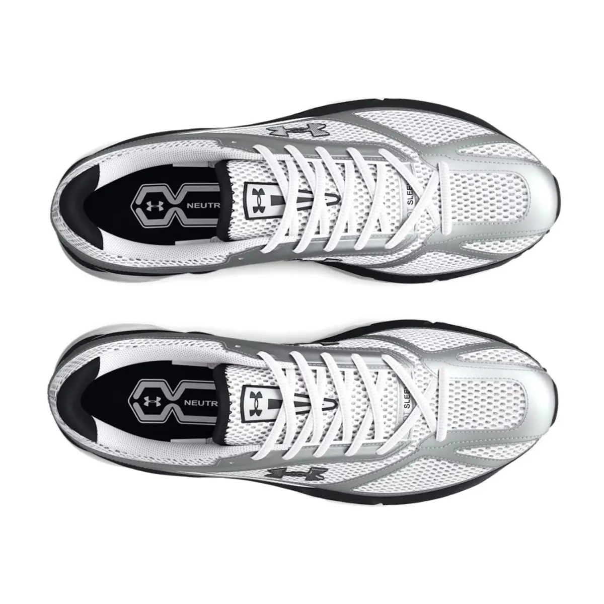 Under Armour shoes - Under Armour Apparition - Apparition - Silver, Manufacturer: White / Metallic Silver / Black - 106 4