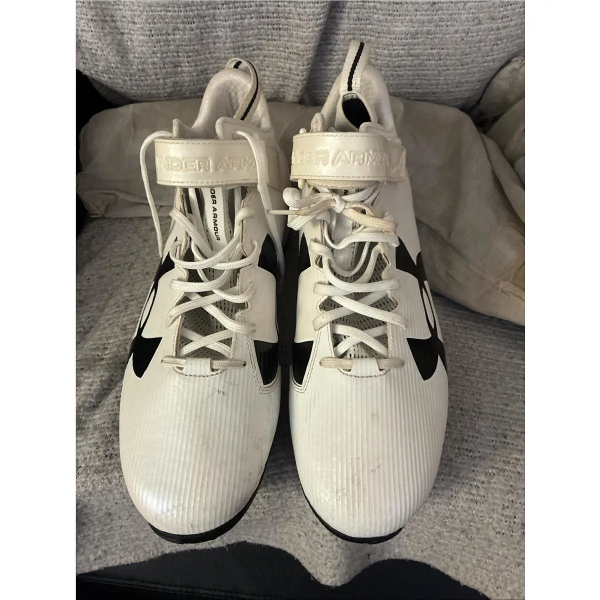 Under Armour shoes - Under Armour Mid Football Cleat - 1292461-100 - White 0