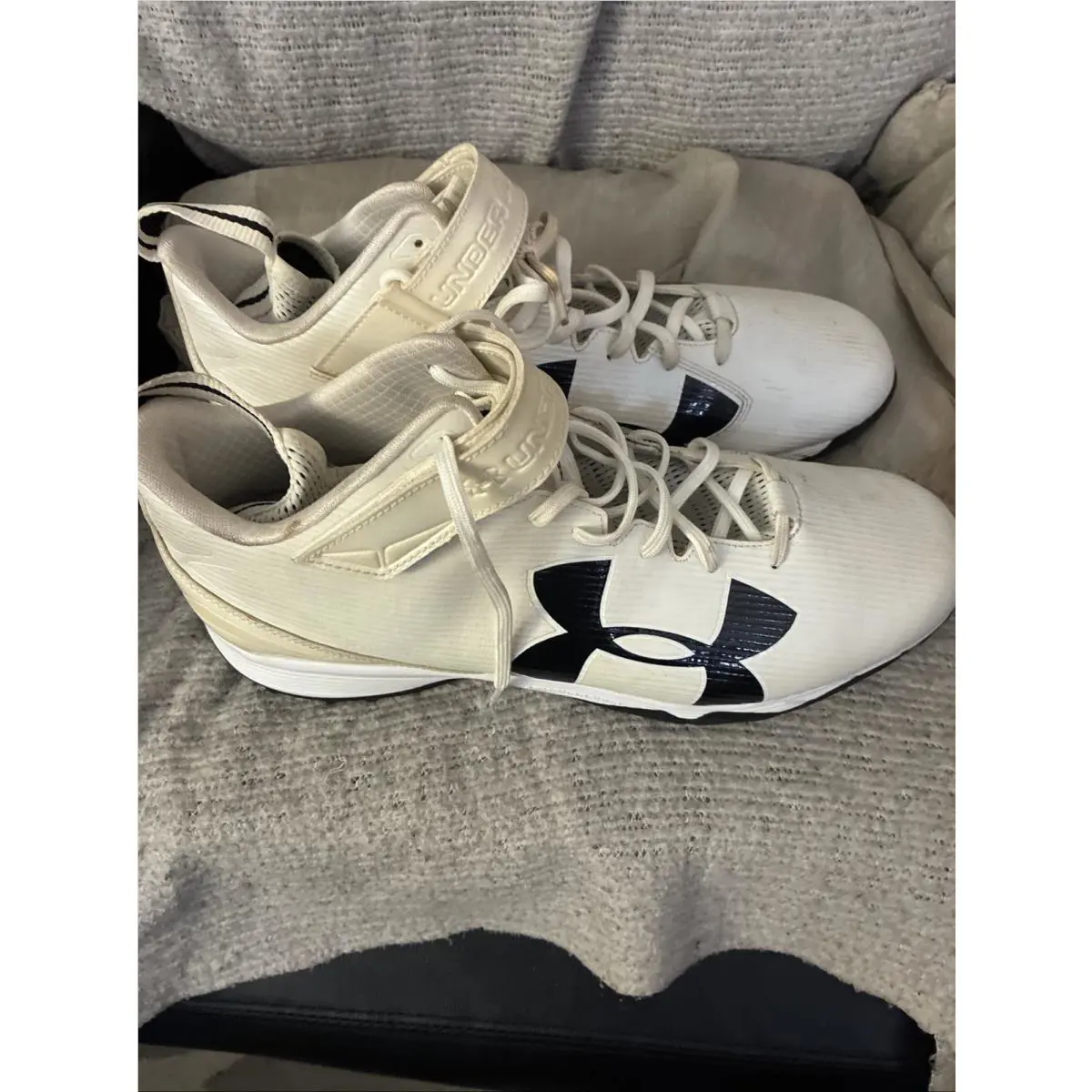 Under Armour shoes - Under Armour Mid Football Cleat - 1292461-100 - White 1