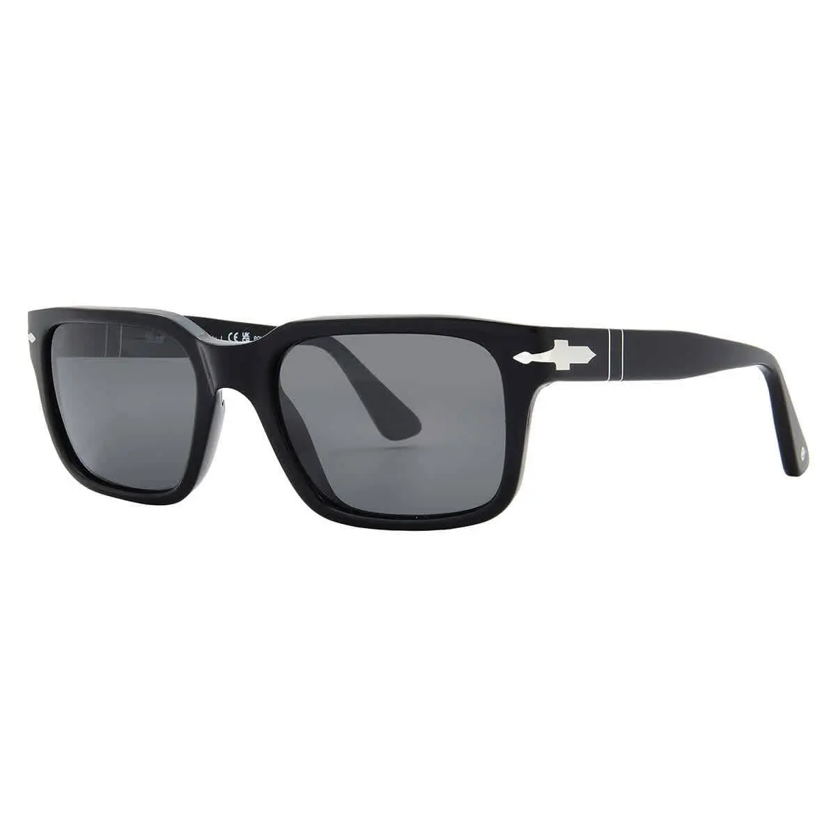 Persol Polarized Dark Grey Rectangular Men`s Sunglasses PO3272S 95/48 55