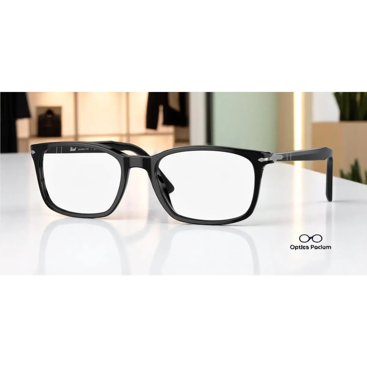 Persol PO3189V 95 Square Black Demo Lens 53 mm Men`s Eyeglasses