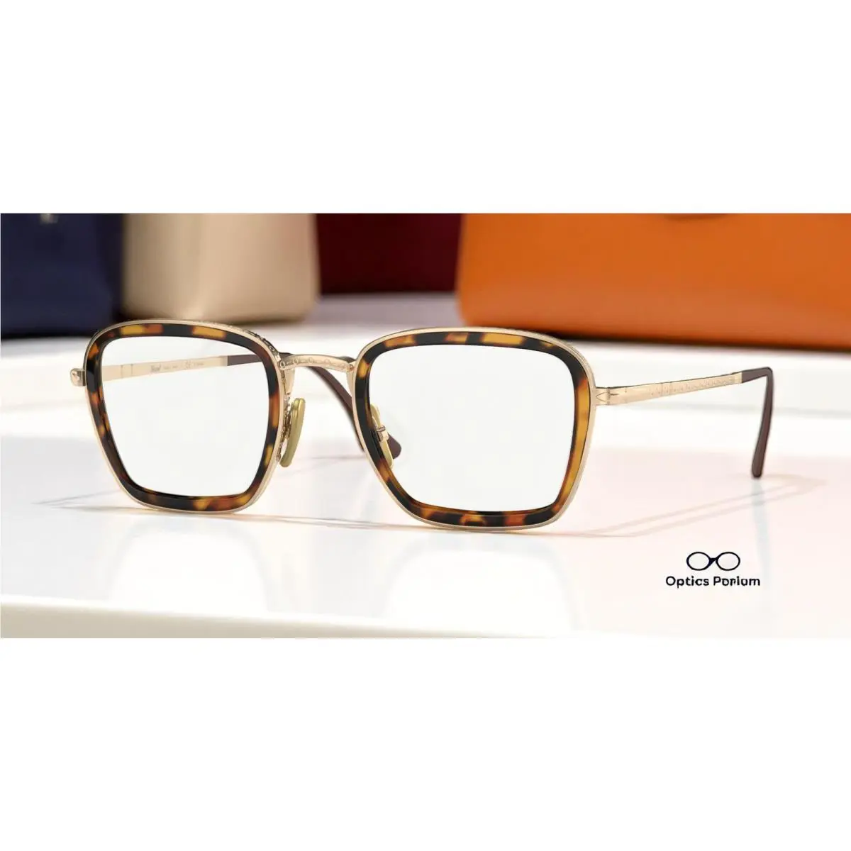 Persol PO5013VT 8013 Titanium Pillow Gold Demo Lens 47 mm Unisex Eyeglasses