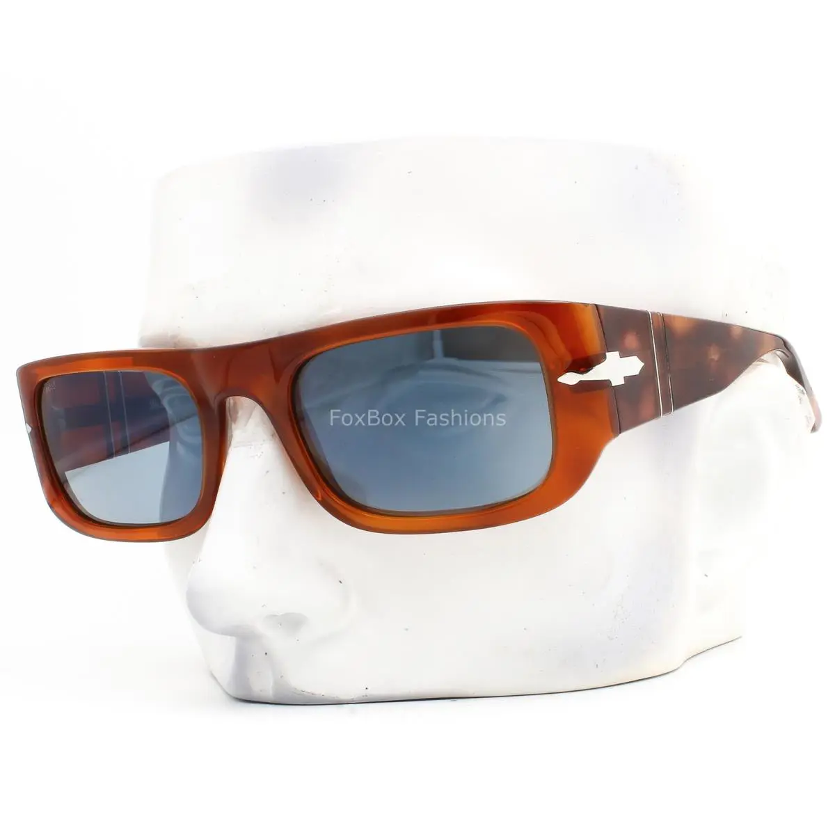 Persol Sunglasses Crystal Brown Havana Blue Glass PO 3362S 96/56 W/case