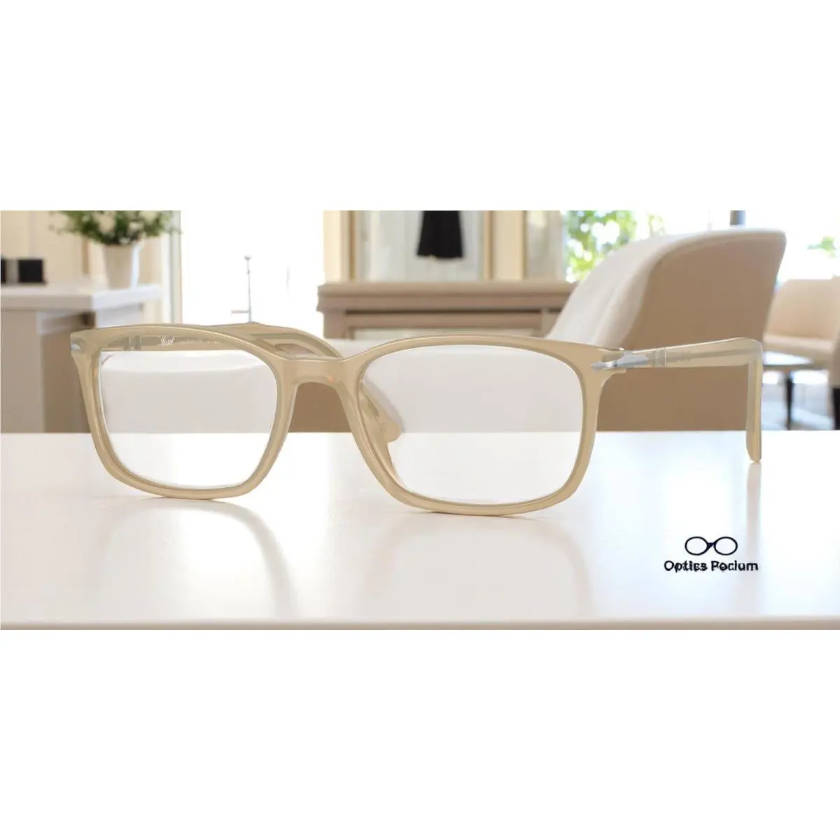 Persol PO3189V 1169 Opal Beige Clear 53 mm Men`s Eyeglasses