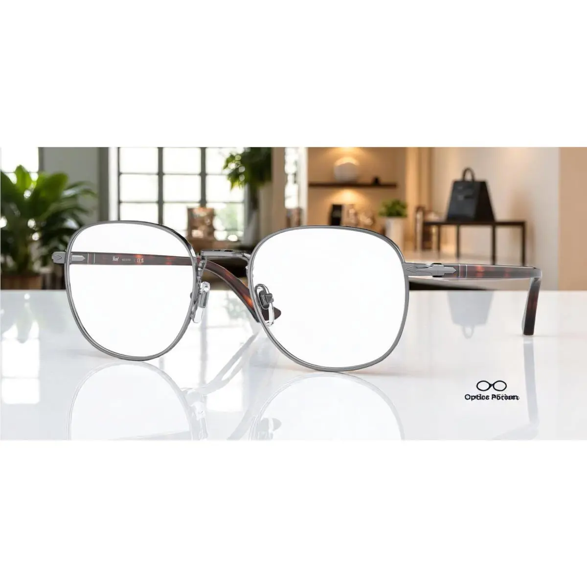 Persol PO1007V 513 Gunmetal Transparent 53 mm Unisex Eyeglasses